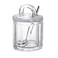 123Arts Glass Sugar Bowl Seasoning Pot Spice Jar with Lid Spoon