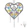 LARAINE Heart Suncatcher with Pressed Flower Wings Mom Mother's Day Love Glass Wind Chime Ornament Charm with Metal Heart Gifts for Mom Grandma Aunt Birthday (Grandma, Blue)