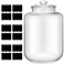 Yaomiao 4 Gallon Glass Jar with Lid Large Cookie Jar with Big Opening Airtight Food Storage Canister Canning Jars for Flour Sugar Dog Treats Pasta Candy Glass Containers with Lids for Kitchen Pantry
