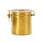 blueden Kitchen Canister 52.5 oz,Stainless Steel Food Jar for Coffee Bean,Tea,Flour,Sugar,Cookie Storage,Coffee Container with Airtight Clear Lid and Locking Clamp.Large Size 5&quot; x 6&quot;,Gold