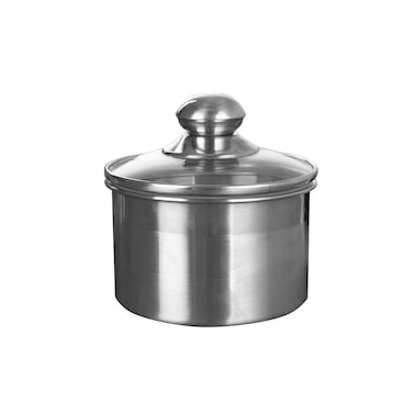 MAGICLULU Food Container Sugar Container Metal Canister with Lid Glass Storage Jar Stainless Steel Food Storage Container Metal Tea Jar Kitchen Storage Jar Candy Cereals Food Tea