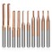 10Pcs CNC Router Bit Set, 1/8&acirc;&euro; Shank Straight CNC Bits TiCN Coating Carbide Engraving Tool End Milling Cutter  1/1.5/2/2.5/3.175mm