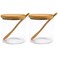 2Pcs 200ml/6.7oz Clear Glass Spice Jar with Bamboo Lids and Wooden Spoon Empty Storage Containers Kitchen Canisters for Salt Coffee Beans Spices Candy