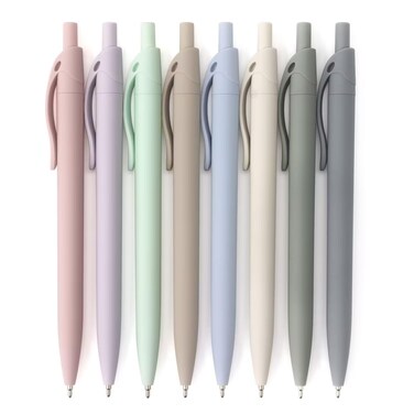 Bribobo 8-Pack Retractable Ballpoint Pens, Smooth Writing, Black Ink, Comfortable Grip, Ideal for Office, School &amp; Everyday Use