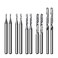 10Pcs 1/8'' Shank Single CNC Router Bit, Carbide Spiral End Mill Cutter Set Wood Engraving Bit Milling Tool  Cutting Diameter 1/1.5/2/2.5/3.175mm