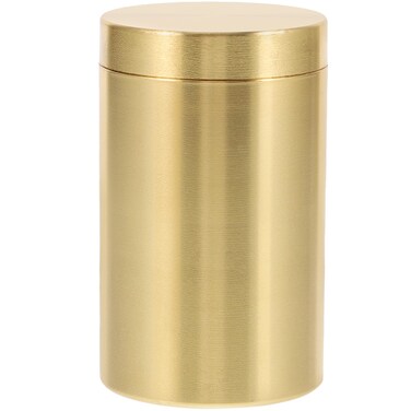 Brass Tea Canister Tea Leaf Jar - Coffee Bean Container Small Portable Storage Container for Tea Coffee Nuts, 1.77X1.77X2.75in