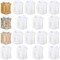 Gerrii 18 Pcs 1 Gallon Plastic Jars with Cap Clear Storage Containers Grip Jars Multi Use White Lid Dried Food Canisters PET Plastic Bulk 1 Gallon Containers for Kitchen Fermentation Food Storage