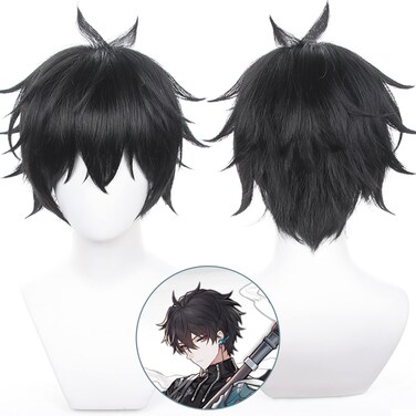 Amine Game Honkai: Star Rail Cosplay Dan Heng Wig Black Short Hair Wigs for Women Halloween, Comic Con, Cosplay Show Wigs