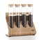 Bincoo Glass Storage Container Set with Display Rac,4PCS 5 Floz Glass Storage Jars for Coffee Beans, Candies,Tea Leaves