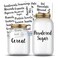 Kitchen Pantry Organization Label Decal Stickers for Jars, Containers, and Canisters Flour, Coffee, Sugar, Tea 40 Pack