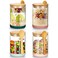 Mfacoy Set of 4 Airtight Glass Jars with Bamboo Lids &amp; Spoons, 17 oz Borosilicate Overnight Oats Containers with Lids, Clear Food Storage Canister for Cookie, Candy, Coffee, Sugar, Matcha Tea, Flour