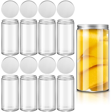 Norme 8 Pack 32 oz Mason Jars Extra Wide Mouth Glass Jars with Lids Clear Quart Canning Jars with Airtight Lids for Canning, Fermenting, Pickling, or DIY Decors and Projects