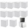 WOPPLXY 12 Pack Square White Metal Tins, Small Tea Tin Canisters, 3 Oz Loose Leaf Tea Storage Containers with Airtight Lids, Square Tea Containers for Loose Tea, Herbs, Coffee, Cube Sugar