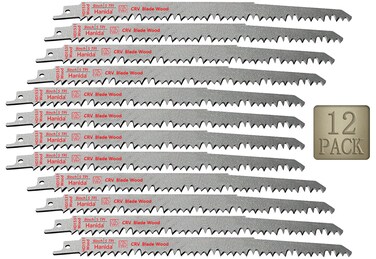 9-Inch Wood Pruning Saw Blades for Reciprocating/Sawzall Saws - Trees Wood Cutting Sawzall Blades 9 inch,5TPI,12 Pack