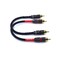WJSTN-020 RCA to RCA Audio Cable, 1RCA Male to 1RCA Male Stereo Audio Cable Converter, Digital Stereo Audio Cable for subwoofer, Home Theater, high-Fidelity Audio-Double Shielding-2 Pack (4IN)
