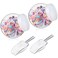 Umigy 2 Sets Plastic Candy Jars with Lids and Candy Scoops 84.5 oz Clear Candy Containers Candy Buffet Containers Set Plastic Cookie Jars for Kitchen Counter Decorative Party Table Buffet Display