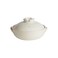 IPPINKA Japanese Clay Pot Donabe, 2300ml, for 3-4 People, White, Product of Mie, Japan