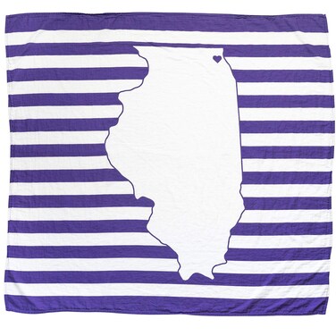 TWIG &amp; BALE Evanston Illinois Northwestern Baby Blanket Organic Cotton Muslin Swaddle Blanket - 47" x 43" - Fans of Northwestern Wildcats Baby Gift for Boys Girls Newborn Receiving