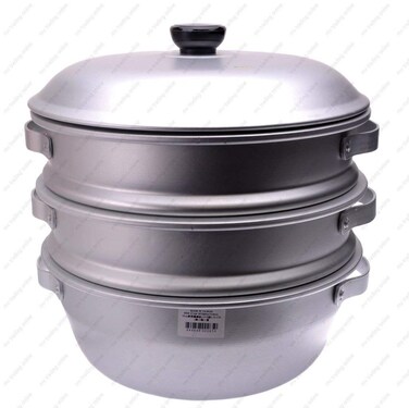 10 inch 3-Tier Aluminum Steamer by Wok Shop