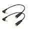 Seadream 2Pack 3.5mm Angle Male to 2.5mm Female Headset Audio Adapter Cable Extender Stereo Jack 8inch 3-Pole