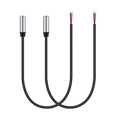 sovunis 2-Pack Replacement 3.5mm Female Jack to Bare Wire Open End TRS 3 Pole Stereo 1/8" 3.5mm Jack Plug Connector Audio Cable for Headphone Headset Earphone Cable Repair