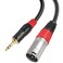 XIUZEN 1/8 to XLR Balanced Cable Adapter, 3.5mm(1/8 inch) Mini Jack Aux to XLR Male Audio Converter Cord for Mobile Phone, Laptop, Microphone, Amplifier - 1.5 feet