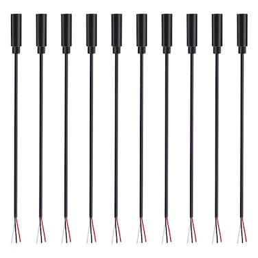 Fancasee 10 Pack Replacement 3.5mm Female Jack to Bare Wire Open End TRS 3 Pole Stereo 1/8" 3.5mm Jack Plug Connector Audio Cable for Headphone Headset Earphone Cable Repair