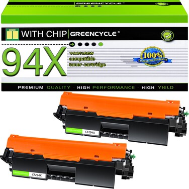 greencycle 94X High Yield Compatible Toner Cartridge Replacement for Hp 94X Black Toner Cartridge CF294X Work for Laser Jet Pro MFP M148dw M148fdw M118dw M118 M149fdw (2 Pack)