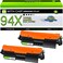 greencycle 94X High Yield Compatible Toner Cartridge Replacement for Hp 94X Black Toner Cartridge CF294X Work for Laser Jet Pro MFP M148dw M148fdw M118dw M118 M149fdw (2 Pack)