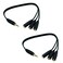 Maxmoral 2pcs 3.5mm Stereo Audio Splitter Cable (1M/3F), 1FT Gold Plated 3.5mm (1/8") TRRS Stereo Plug Male to 3 x 1/8" 3.5mm Stereo Jack Female 1 Input 3 Output Stereo Audio AUX Splitter Cable