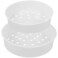 Kichvoe Plastic Steaming Rack Stand Steamer Basket 3L+ 5L Rice Cooker Warmer White Steam Basket Insert Vegetable Food Steamer Steam Tray-2PCS