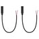 Fancasee 2 Pack Replacement 3.5mm Female Jack to Bare Wire Open End TS 2 Pole Mono 1/8" 3.5mm Jack Plug Connector Audio Cable Repair
