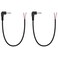 Fancasee (2 Pack) Replacement 3.5mm 90 Degree Right Angle Male Plug to Bare Wire Open End TS 2 Pole Mono 1/8" 3.5mm Plug Jack Connector Audio Cable Repair