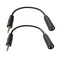 Seadream 2.5mm to 3.5mm Aux Audio Cable&iuml;&frac14;&OElig;2 Pack 15cm 2.5mm Mono Male to 3.5mm Mono Female Audio Jack Short Cable for Smartphone Headphone