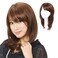igennki Human Hair Blend Wigs Medium Sweet Curly Human Hair Wigs for Asian Women with Hair Loss IUM17C9H (Human Hair Blend+Medical Base, C9 Natural Brown)