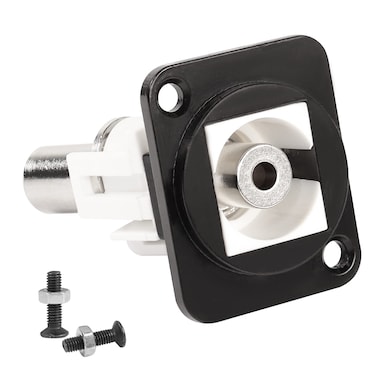 QIANRENON TRS 1/8 Stereo Panel Connector TRS 3.5mm Female to Female Straight Through Panel Coupler, XLR Panel Mount, for Stereo Cable Speakers and Headphones