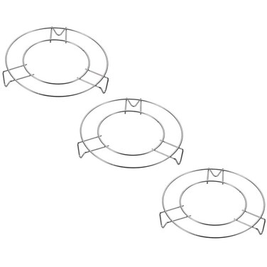 3 Pcs 5" Round Steaming Rack Stainless Steel Trivet Steamer Basket Pressure Cooker Steam Rack Stand, 1" Height