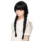 ColorGround Long Black Braided Wig for Halloween and Cosplay Party (Black)