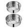 Aynaxcol 2Pcs Stainless Steel Metal Basket Round Steam Holder Tray Rack Stand Food Grade Steamer Steam Basket for Rice Cooker Warmer Kitchen Cookware for Vegetable, Fish, Meat