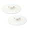 Piggy Steamer Microwave Lid 6.9 in - Set of 2 - Multipurpose for Steaming, Covering, and Opening Jars - White