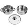 YARNOW Stainless Steel Steamer Pot 2 Tier Food Steamer Double Layer Metal Cooking Steamer Support for Stove and Induction 7.1 inch