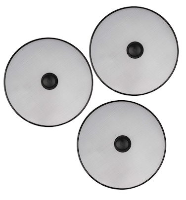 Stainless Steel Splash Guard - Set Of 3: 11.4 Inches - Nonstick Skillet Screen Cover - Stove Top Frying Pan Protection Shield - Pans Bacon Splatter Screens