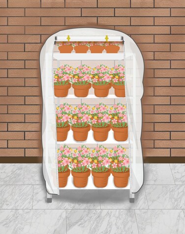 Agfabric Plant Covers Freeze Protection with Zipper 0.9oz 135"x120"x48" Shrub Cover Winter Tree Jacket for Frost Protection&amp;Season Extension,White