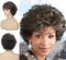 Tseses Short Grey Curly Wigs for Women Gray Layered Fluffy Synthetic Hair Soft Old Lady Wigs with Bangs Natural Looking Cosplay Daily Use&iuml;&frac14;&circ;Grey Mix Brown&iuml;&frac14;&permil;