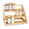 MNADSFKJ Spice Rack Organizer for Cabinet, 3 Tier Spice Rack, Bamboo Spice Organizer for Kitchen Cabinet, Pantry and Countertop Organization- Natural