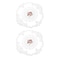 uxcell 2Pcs Retro Lace Placemats, French Crochet Doilies Round Embroidered Hollow Cup Vase Table Mat for Dining Table Kitchen Party 11.02x11.02inch, White