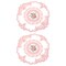 uxcell 2Pcs Retro Lace Placemats, French Crochet Doilies Round Embroidered Hollow Cup Vase Table Mat for Dining Table Kitchen Party 11.02x11.02inch, Light Pink