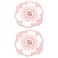 uxcell 2Pcs Retro Lace Placemats, French Crochet Doilies Round Embroidered Hollow Cup Vase Table Mat for Dining Table Kitchen Party 11.02x11.02inch, Light Pink