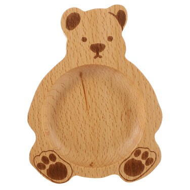 HEMOTON Wood Spoon Rest for Kitchen Counter, Spoon Holder for Stove Top or Countertop, Modern and Rustic Spoon Rest For Spoons,Spatulas and Tongs (Bear Shaped)