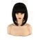 MORTICIA 60s Short Women Vintage 1920s Beehive Holiday Party Costume Cosplay Bob Wig with Bangs(Black)